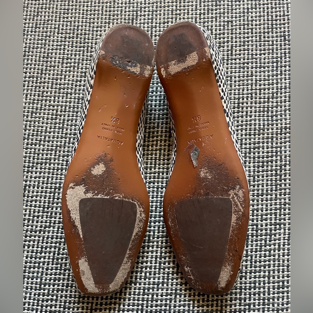 Aquatalia Patterned Black and Cream Flats - Picture 2 of 3